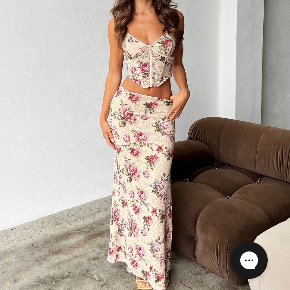 Tiger mist Navi skirt and top set